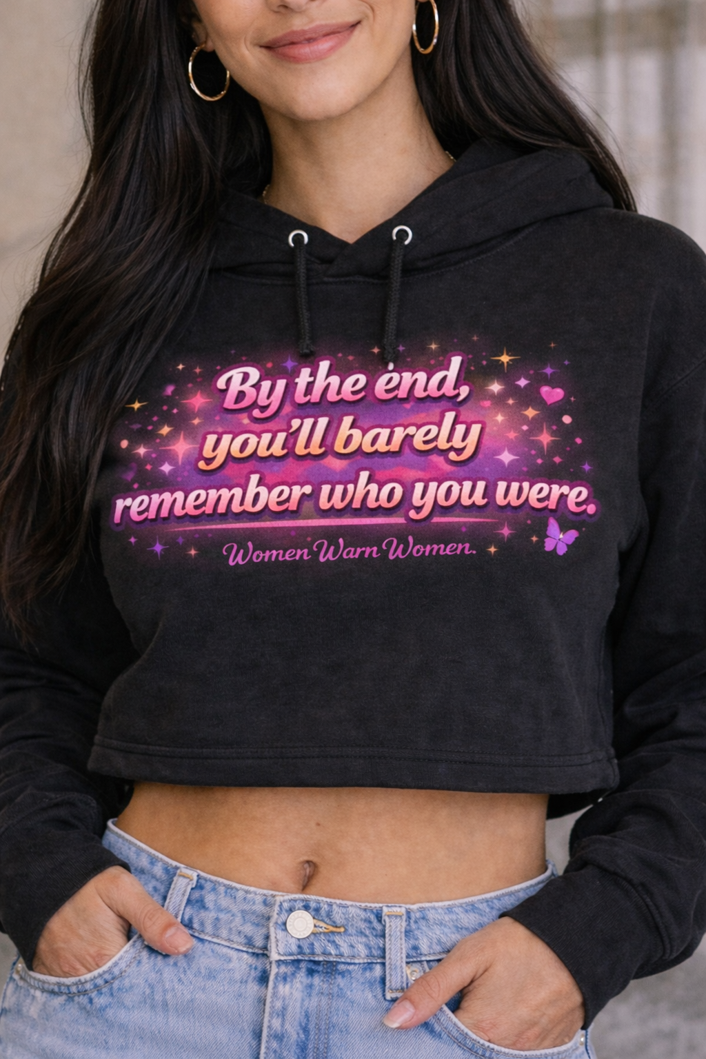 Signature cropped hoodie